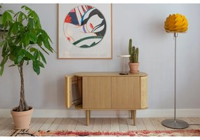 Comodă în culoare naturală joasă cu aspect de lemn de stejar 109x75 cm Treasures – UMAGE