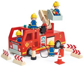 Tender Leaf Toys - Masina de pompieri din lemn - Fire Engine - TL8367