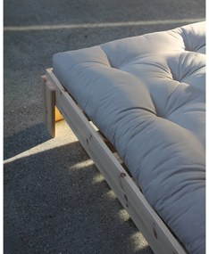 Pat matrimonial în culoare naturală din lemn de pin cu somieră 140x200 cm Layers – Karup Design