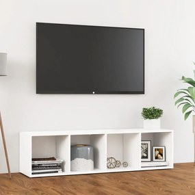 Comoda TV, alb, 142,5x35x36,5 cm, PAL 1, Alb, 142.5 x 35 x 36.5 cm