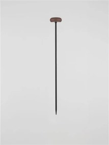 Corp iluminat exterior decorativ cu tarus CAMI H-80cm, ciment rosu