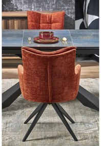 Masă de sufragerie Manuello (marmură negru + negru) (pentru 4 persoane). 1092400