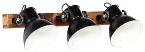 Lampa de perete industriala, negru, 65 x 25 cm, E27 1, Negru, 3 la rand