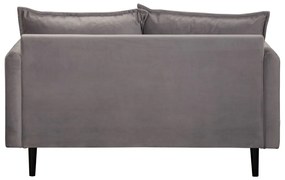 Canapea gri cu tapițerie din catifea 138 cm Juli – Ropez