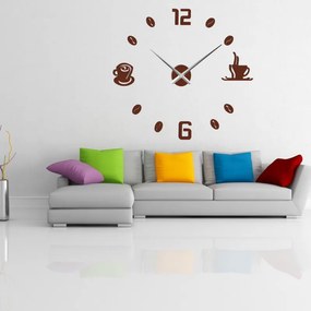 SENTOP | Ceas de perete adeziv cafea | COFFE