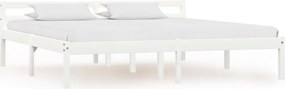vidaXL Cadru de pat, alb, 180 x 200 cm, lemn masiv de pin