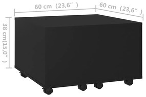 Masuta de cafea, negru, 60x60x38 cm, PAL 1, Negru