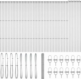 vidaXL Stâlp de gard. Argintiu 100 x 1,6 m (plasare 25 mm) Oțel