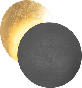 Lampă de perete inteligentă neagră cu auriu inclusiv Wi-Fi G9 - Sunrise