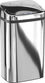 HOMCOM Cos de gunoi cu senzor 50L inox elegant | Aosom Romania