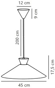Lustră pe cablu Nordlux DIAL 1xE27/40W/230V d. 45 cm negru