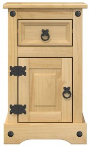 Noptiera "Corona", 35x32,5x58 cm, lemn masiv de pin