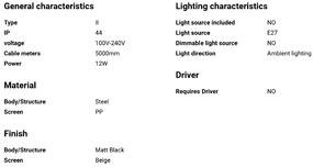 Lampa de podea decorativa iluminat exterior IP44 AKANE Beige
