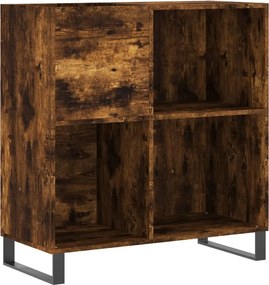 vidaXL Dulap pentru discuri stejar fumuriu 84,5x38x89 cm lemn compozit