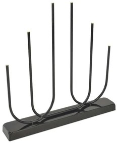 Suport pentru lumânare LED de Crăciun 6xLED/2xAA negru