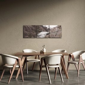 Tablou - Călătorie spre Marea de Smarald (cu ceas) (90x30 cm)