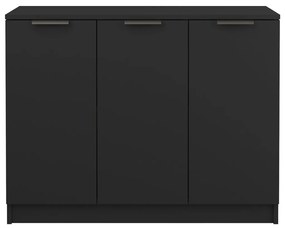 Servantă, negru, 90,5x30x70 cm, lemn prelucrat