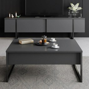 Măsuță de conferință Luxe Anthracite și Negru