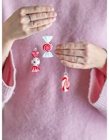 Ornamente de Crăciun lucrate manual 3 buc. din sticlă 6 cm Festive – Bloomingville