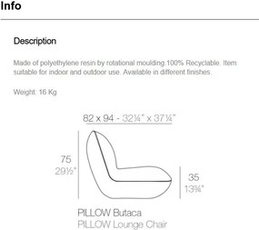 Fotoliu lounge design modern, exterior, interior, PILLOW LOUNGE CHAIR 55001 Vondom