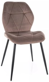 Scaun Rick velvet cappuccino/negru Blu38