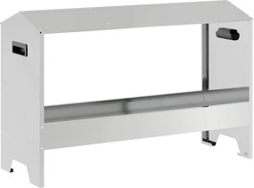 vidaXL JGHEAB pentru hrănit pui Argintiu 81 x 32 x 53,5 cm