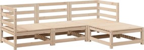 vidaXL Set canapea de grădină, 4 piese, lemn masiv de pin