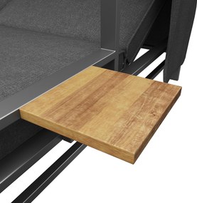 Set de lounge pentru grădină pentru 2-4 persoane, Gri închis | Aosom Romania