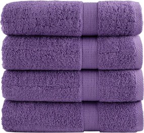 vidaXL Prosoape de duș premium SOLUND 4 buc. violet 70x140 cm 600 gsm