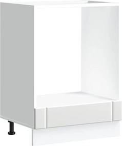 vidaXL Dulap pentru cuptor „Lucca” din lemn prelucrat alb