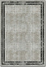 Covor, 160x230 cm, forma dreptunghiulara, poliester, bej/negru, ASR CR