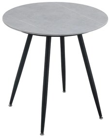 Masa de dining rotunda cu picioare negre MELODY 70x70, gri