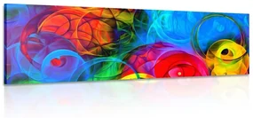 Tablou abstract plin de culori