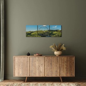 Tablou - Lac montan (cu ceas) (90x30 cm)