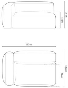 Modul pentru canapea modulară bej (cu colț pe partea stângă ) Martina – Micadoni Home