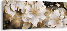 Tablou - Flori în aur (120x50 cm)