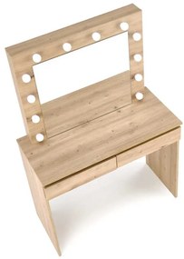 Masă de toaletă Hollywood, stejar artisan