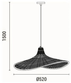 Lustră pe cablu 1xE27/40W/230V