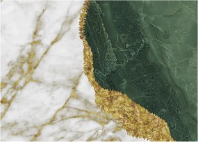 Tablou pe sticlă - Marmură verde N⁰3 (70x50 cm)