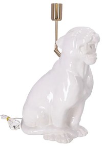 Lampa ceramica Leopard Alb h 45 cm