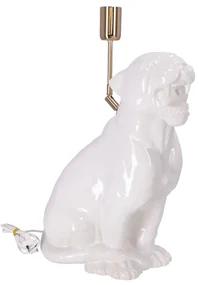Lampa ceramica Leopard Alb h 45 cm