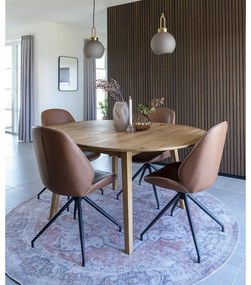 Scaune de dining maro coniac 2 buc. Monte – House Nordic