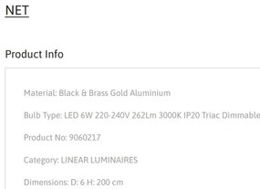 Pendul LED design minimalist NET auriu