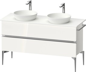 Duravit Sivida dulap 131.5x47.5x54.8 cm sub chiuveta pe perete alb-crom SV4661010220000