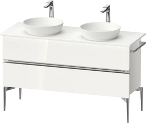Duravit Sivida dulap 131.5x47.5x54.8 cm sub chiuveta pe perete alb-crom SV4661010220000