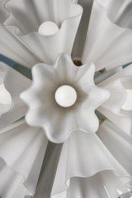 Candelabru LUX, Sticla Ondulata, Alama, 22xE14, Carpi
