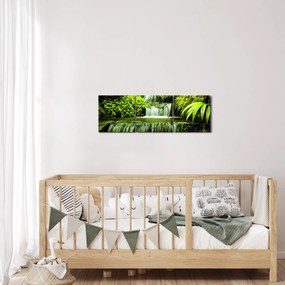 Tablou - Cascade indoneziene (cu ceas) (90x30 cm)