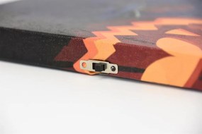 Pictură pe perete Cimitirul cu dovleci, 9 LED-uri, 60,5 x 40