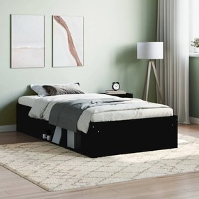 3203825 vidaXL Cadru pat, negru, 90x200 cm