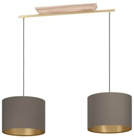 Lustră pe cablu Eglo 390336 SANTANDRIA 2xE27/40W/230V maro/auriu